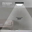 Plafoniera patrata cu senzor de miscare, Negru, 18W, lumina neutra 4000K, IP44, 1800 lm, 225x225 mm