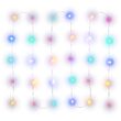 Instalatie luminoasa 30 mini led, Multicolor, lungime 3 m, IP20, baterie 2xAA
