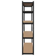 Raft metalic galvanizat, Modular, 5 polite MDF, 150 kg/polita, 180 x 90 x 40 cm, Negru