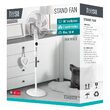 Ventilator cu picior, Teesa 3 viteze, Alb, 45 W, Miscare de oscilatie, Inaltime reglabila 130.5 cm, Diametru 43 cm, Telecomanda