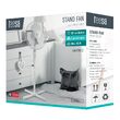Ventilator cu picior, Teesa 3 viteze, Alb, 45 W, Miscare de oscilatie, Inaltime reglabila 125 cm, Diametru 43cm