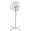 Ventilator cu picior, Teesa 3 viteze, Alb, 45 W, Miscare de oscilatie, Inaltime reglabila 125 cm, Diametru 43cm