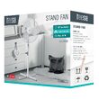 Ventilator cu picior, Teesa 3 viteze, Alb, 45 W, Miscare de oscilatie, Inaltime reglabila 123 cm, Diametru 43cm