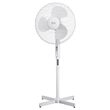 Ventilator cu picior, Teesa 3 viteze, Alb, 45 W, Miscare de oscilatie, Inaltime reglabila 123 cm, Diametru 43cm