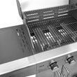 Gratar cu 3 arzatoare pe gaz, 10.8 kW, Teesa BBQ, Inox/Fonta, Otel, 4 x roti