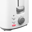 Prajitor de paine cu 7 niveluri de rumenire, 2 felii, 750 W, Alb