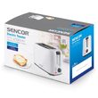 Prajitor de paine cu 7 niveluri de rumenire, 2 felii, 750 W, Alb