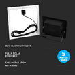 Proiector led cu incarcare solara 20W, 6000K, 1650 lm, telecomanda, 205 x 50 x 238 mm