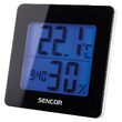 Statie meteo de interior, Temperatura si Umiditate, Ceas, 93x94x38 mm, Negru