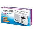 Radio portabil FM, antena telescopica, 2W, USB, Intrare audio Jack 3.5 mm, Alb