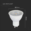 Bec led spot GU10, putere 6W, 6400K Alb rece, CIP Samsung