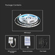 Kit banda led SMD5050, 5m, 24V, RGB, IP20, controller, telecomanda, alimentator