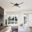 Plafoniera led, Dimmabil, Negru, 3000k, 4100 lm, IP20, dimensiune 850 x 850 x 105  mm