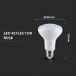 BEC LED R80 E27 10W 4000K ALB NETRU, CIP SAMSUNG
