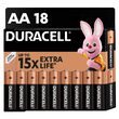 Set 18 baterii alcaline Duracell, AA, marime LR06, 1.5 V