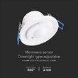 Senzor de miscare incastrabil, max 16 m, 360 grade, Alb, IP20, 300W