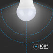 Bec led, forma G45, E27, putere 4.5W, 3000K Alb cald, CIP Samsung