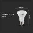 Bec led R63, E27, putere 8.5W, 6500K Alb rece, CIP Samsung
