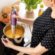 Blender de mana 4 IN 1, putere 1200W, 2 viteze, cutite inox