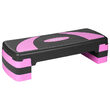 Stepper aerobic, 3 niveluri, 78 x 23 cm, Tampoane anti-alunecare din cauciuc, Negru/Violet
