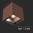Aplica solara pentru gradina, 9 W, 4000 K, 860 lm, Maro, IP 65, Li-Ion, Aluminiu, Senzor lumina