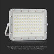 Proiector led cu incarcare solara 15 W, 1200 lm, 6400K, IP65, Aluminiu, Alb