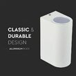 Aplica led cu soclu 2xGU10, Fara bec, Rotunda, max 35W, Aluminiu, 150 x 68 x 92 mm, IP44