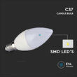 Bec led lumanare E14, putere 4.5W, 3000K, Alb cald, CIP Samsung