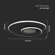 Plafoniera led, Dimmabil, Negru, 4000k, 5150 lm, IP20, dimensiune 600 x 50 mm, 48W