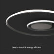 Plafoniera led, Dimmabil, Negru, 4000k, 5150 lm, IP20, dimensiune 600 x 50 mm, 48W