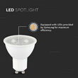 Bec led GU10, putere 8W, 220-240V, 6400K, alb rece
