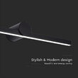 Aplica led pentru oglinda, Negru, 10W, 1530 lm, 3000K lumina calda, Aluminiu, IP65