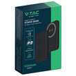 Powerbank super-slim, 10000mAh, Incarcare Wireless, 1xUSB, 1xUSB-C, Negru