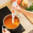 Blender de mana 600 W, 2 viteze, 700 ml, cutite inox