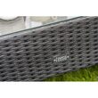 Set mobilier de gradina, canapea si 2 fotolii, max 150 kg, gri inchis, cu perne, blat din sticla