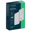 Powerbank super-slim, 10000mAh, Incarcare Wireless, 1xUSB, 1xUSB-C, Alb