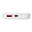 Powerbank super-slim, 10000mAh, Incarcare Wireless, 1xUSB, 1xUSB-C, Alb