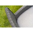 Set mobilier de gradina 4 scaune si o masa, 150 kg, cu perne, gri inchis
