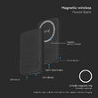 Powerbank super-slim, 10000mAh, Incarcare Wireless, 1xUSB, 1xUSB-C, Negru