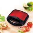 Sandwich maker 700W, Placi Antiaderente Inox, Corp și maner izolate termic, Rosu