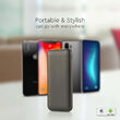 Powerbank super-slim, 10000mAh, 2x USB, USB-C, Gri antracit