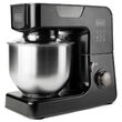 Mixer planetar cu bol inox 1000 W, 8 viteze, functie Turbo, Negru, capacitate 5.2 l