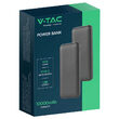 Powerbank super-slim, 10000mAh, 2x USB, USB-C, Gri antracit