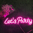 Reclama luminoasa Let’s Party, 41.5x1.6x13.5 cm, alimentare USB, 100 lm