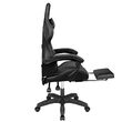 Scaun gaming, Negru, max 150 kg, 2 x perne, 5 roti, Spatar reglabil 145°, Inaltime reglabila sezut 42-52 cm