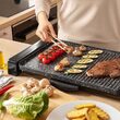 Gratar electric 2300 W, suprafata neteda si striata, Maner izolat termic