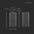 Powerbank super-slim, 10000mAh, 2x USB, USB-C, Negru