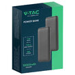 Powerbank super-slim, 10000mAh, 2x USB, USB-C, Negru