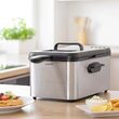 Friteuza inox 2200 W, capacitate 3.2 l, maner detasabil, 5 programe