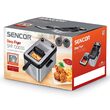 Friteuza inox 2200 W, capacitate 3.2 l, maner detasabil